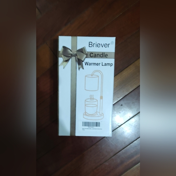 Briever Elegant Glass Candle Warmer with Wooden Base - Picture 2 of 4